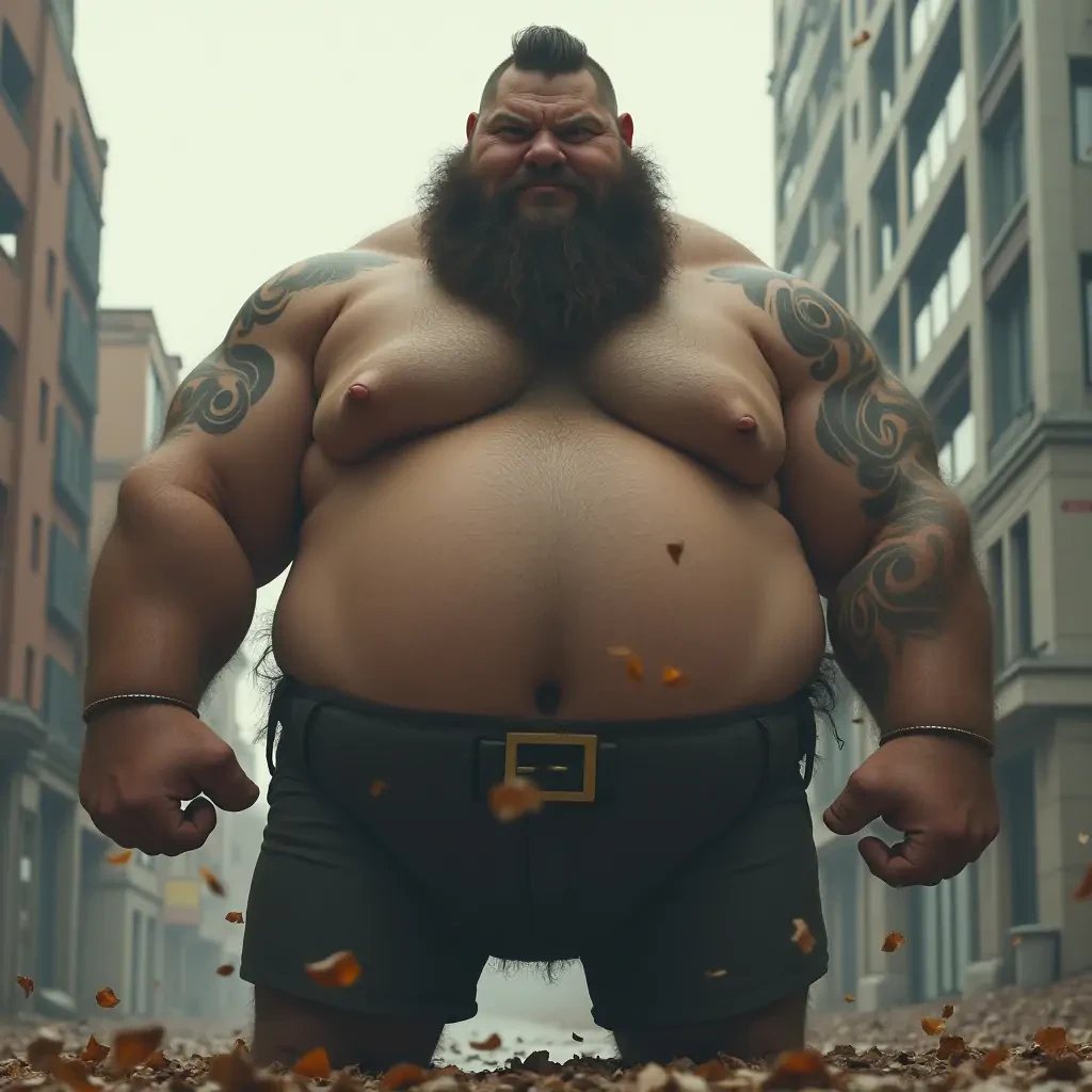 Huge bbw towering a average man