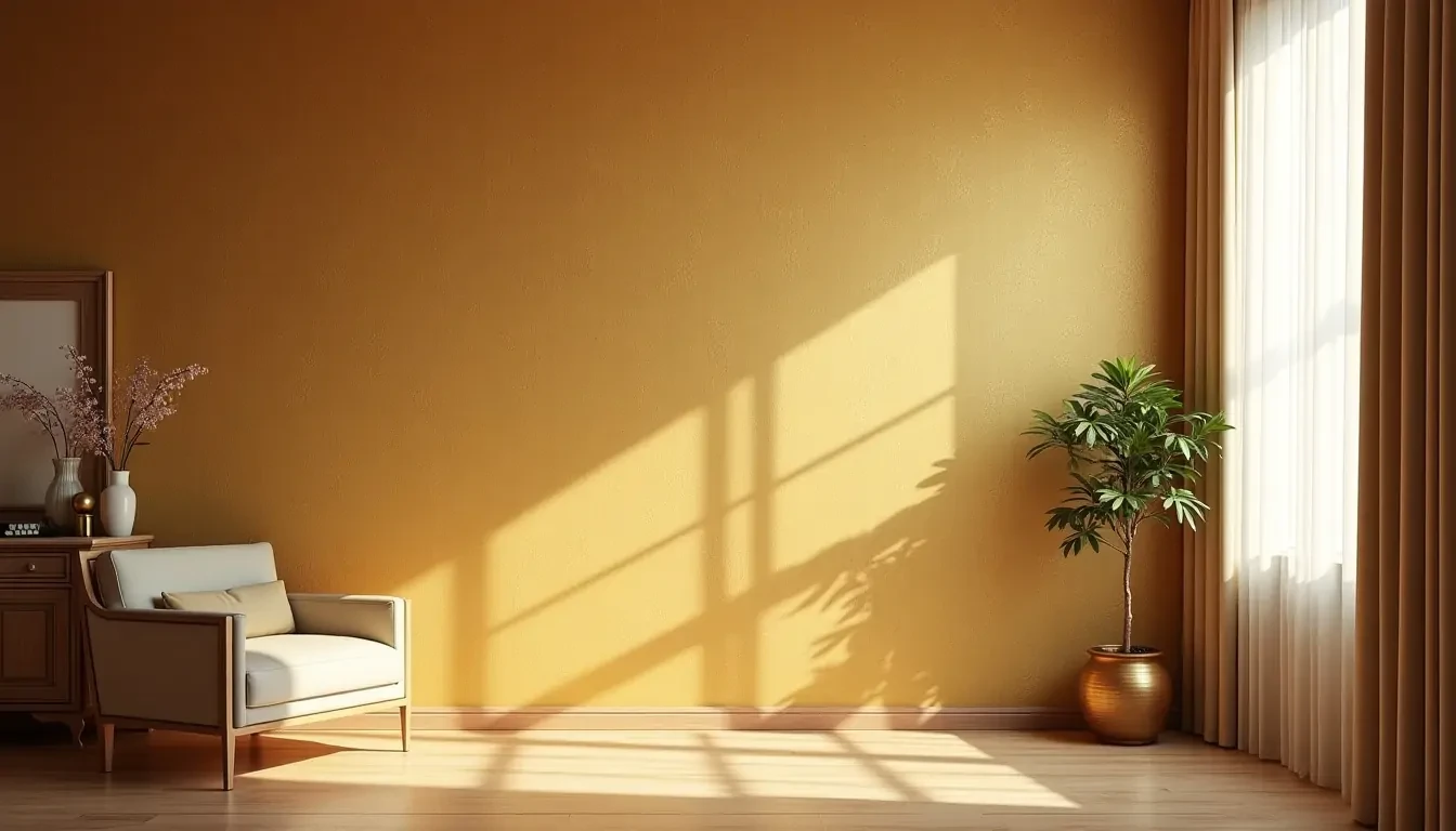 room wallpaper ,ai,masterwall,curttens golden wall