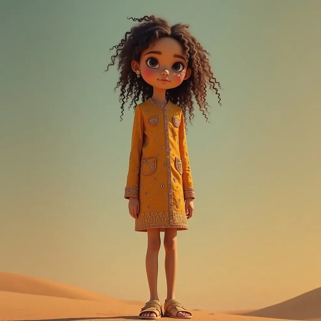 arab teen, slim, tall, long legs, very big eyes