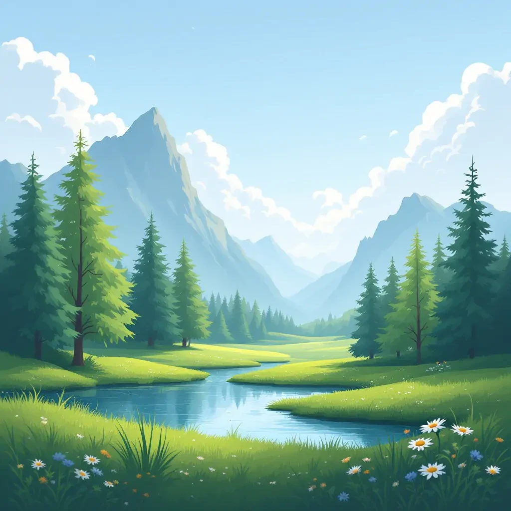 a calm nature landscape