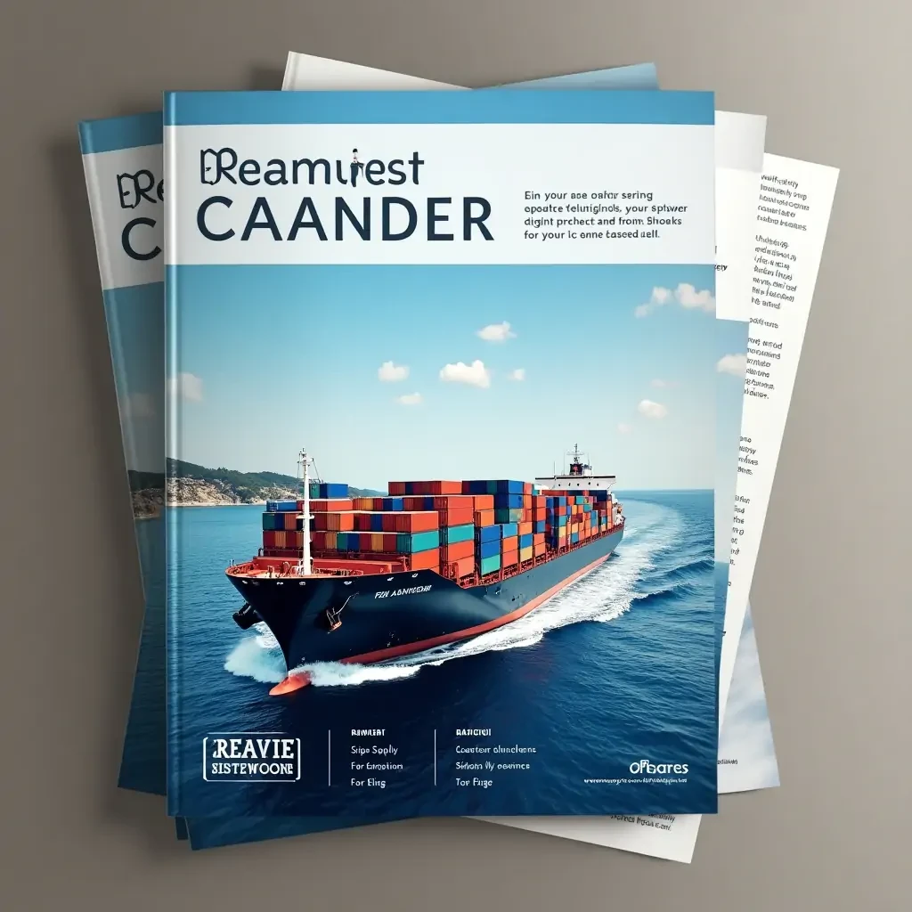 CREATE CALANDER cover which would feature: ships agency services, ships supply (lub oils, nuts, bolts, provision), chartering services