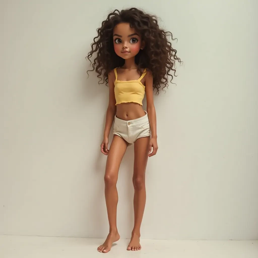 a girl, not have clothes at all