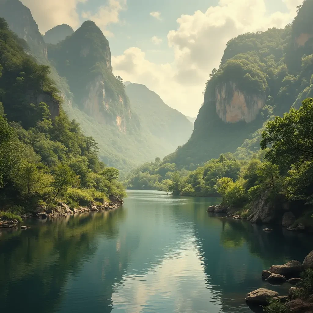 a calm nature landscape