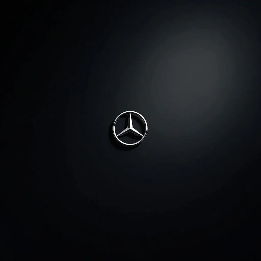 Mercedes-Benz Logo im hintergrund in dunkeln