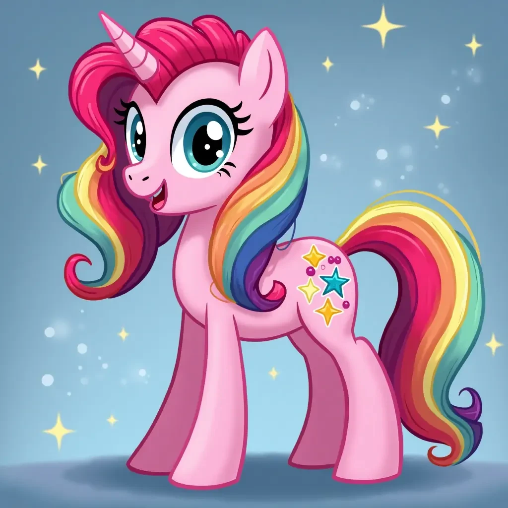My little pony Oc with rainbow and star details