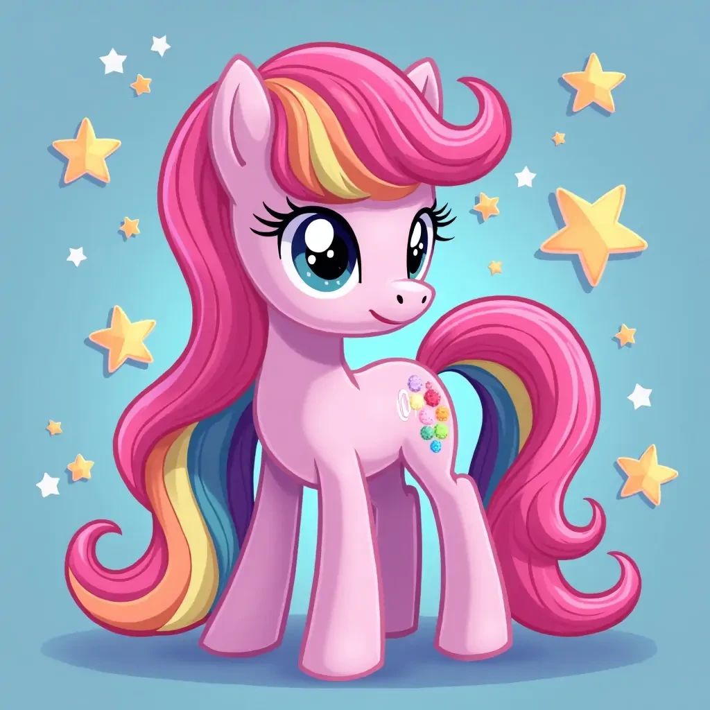 My little pony Oc with rainbow and star details