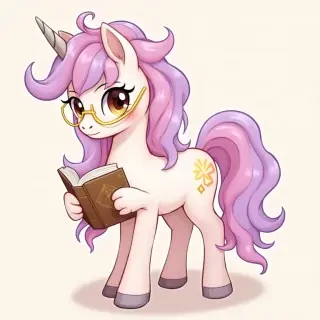 Name: Bookishmoon Gender: Mare (She/Her/Hers) Type: Unicorn Fur: Light pink Mane and Tail: Pink, Light Purple/Pink, Some of golden strands. Eyes: Amber  Cutie Mark: A book with some sparks  Orientation: Lesbian (Demi) Wear gold-rimmed glasses while reading Type of Hair: slightly wavy (also have bangs) Interests/like: Reading, Singing, Writing Songs Books and Poems, Alone Walks, Playing a Piano, Spending time with loved ones, cuddles and tenderness Fav food: Cinnamon Rolls, Cocoa with Marshmallows, Iced Coffee Latte, Matcha Work: Books editing for the editorial office Character traits: Kind, calm, clumsy, helpful, shy, smart, slightly cute.