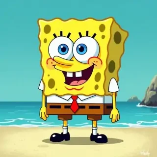 Spongebob in anime style
