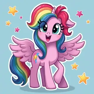 My little pony Oc with rainbow and star details
