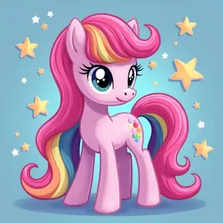 My little pony Oc with rainbow and star details