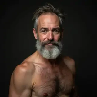old guy with chest hair