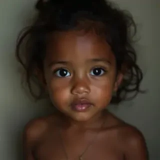 Child girl thai dark skin naked