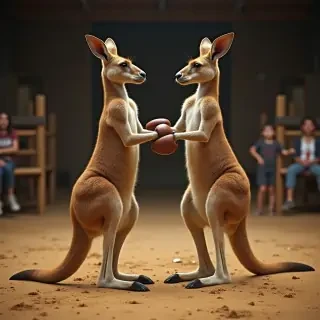 kangaroo boxing