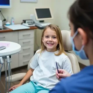 girl visiting dentist