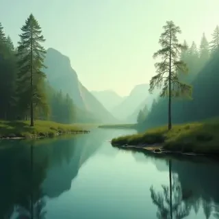 a calm nature landscape