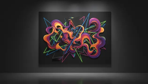 AI art generator creating abstract modern art with free AI art generator Pict AI