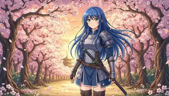 AI art generator creating anime illustration and digital art with free AI art maker