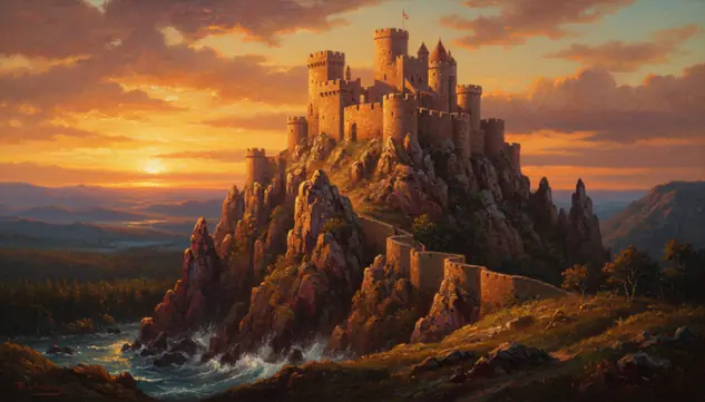 AI art generator creating an oil painting from text prompt with Pict AI free online