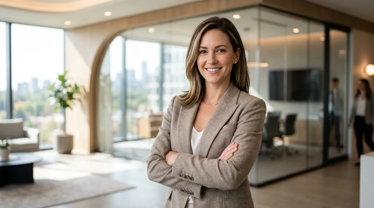 ai headshots for realtors showing polished professional portrait outcome