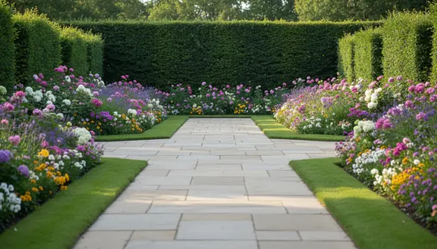 AI object remover cleaning up garden path by erasing debris and clutter