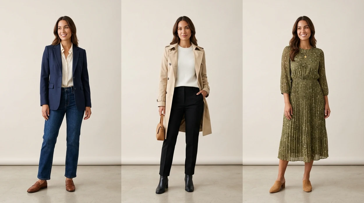 ai outfit changer for ecommerce showing realistic model outfit variations