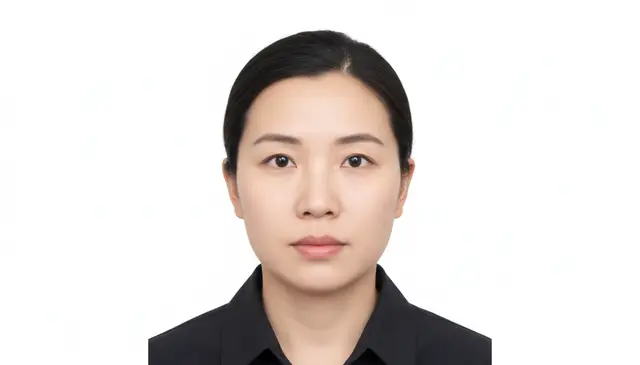 AI passport photo maker creating compliant passport photo with white background using Pict AI free online