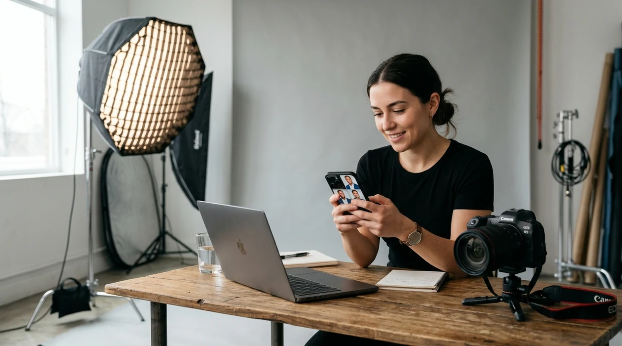 ai photo editor for photographers creating polished client headshot results
