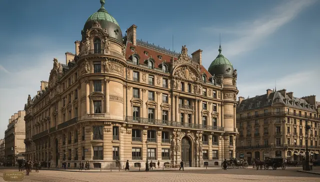 AI photo repair restoring damaged vintage building photograph