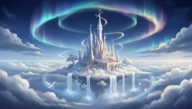 AI text to picture generating a fantasy scene with free text to image tool