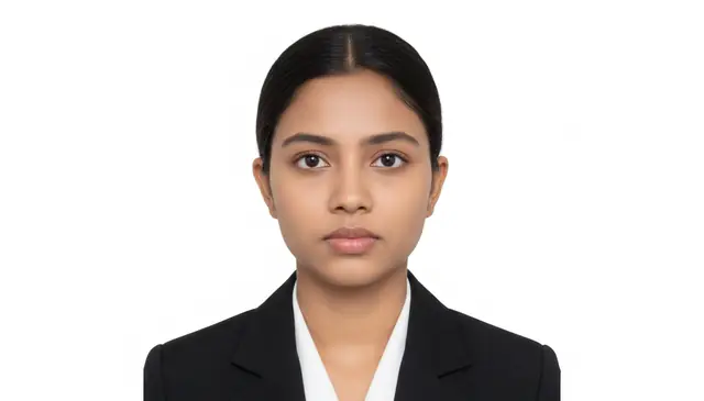 AI visa photo maker creating official portrait photo for passport application