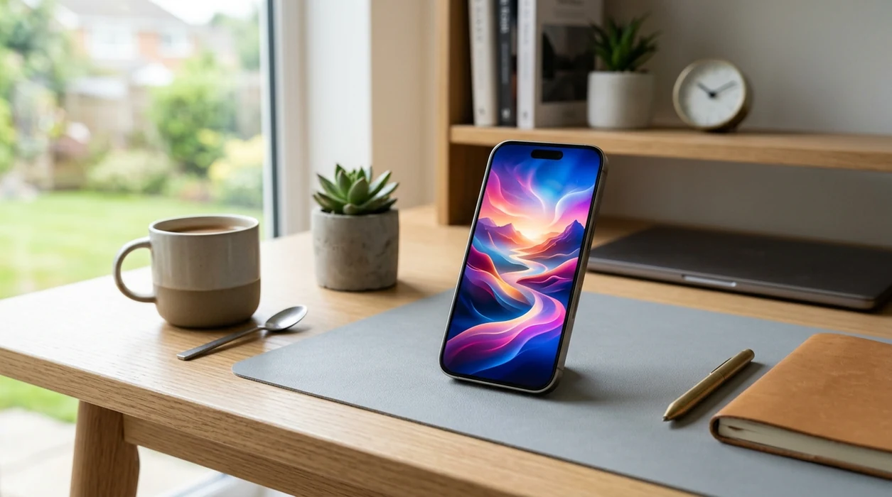 ai wallpapers for iphone shown as a custom abstract lock screen