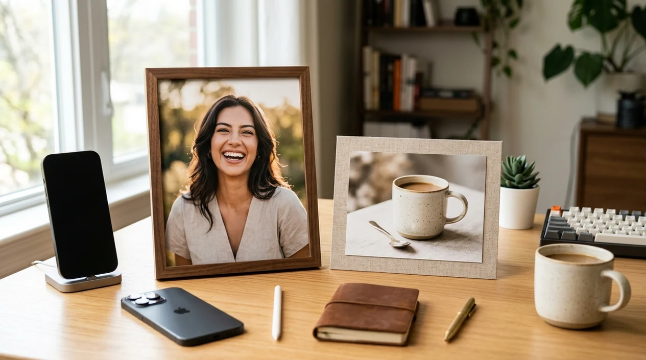app that edits photos with ai showing clean portrait and product results