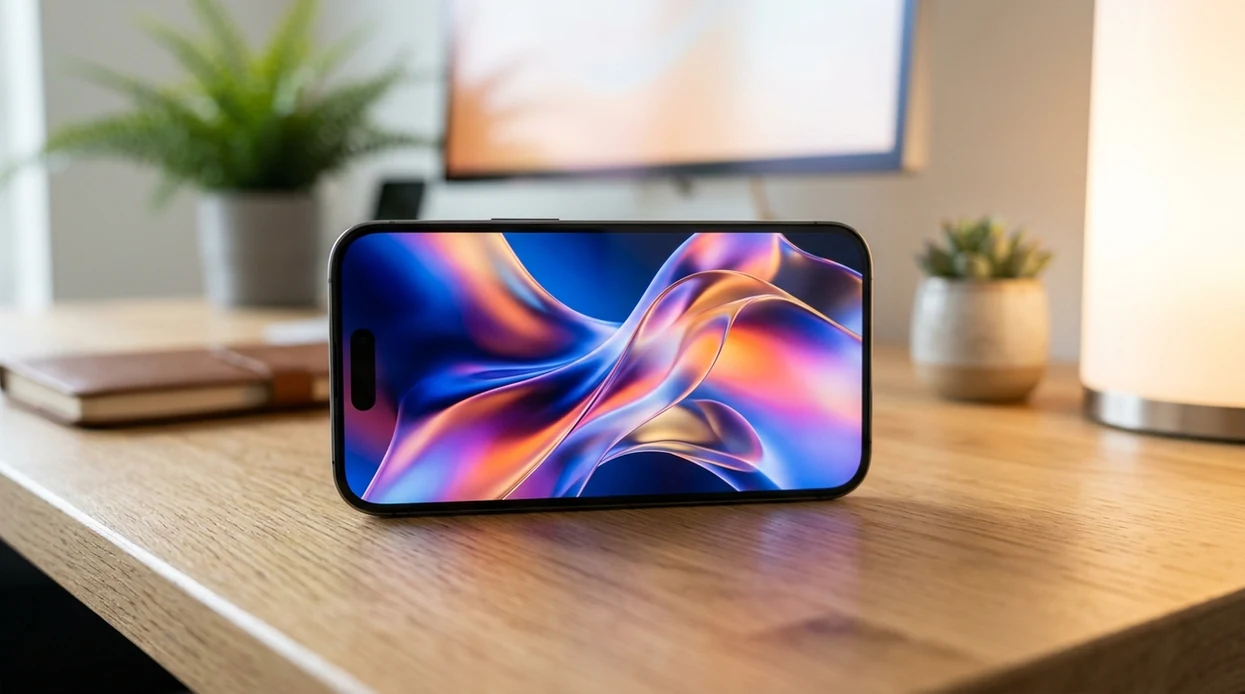 app that makes ai wallpapers showing abstract iPhone background outcome