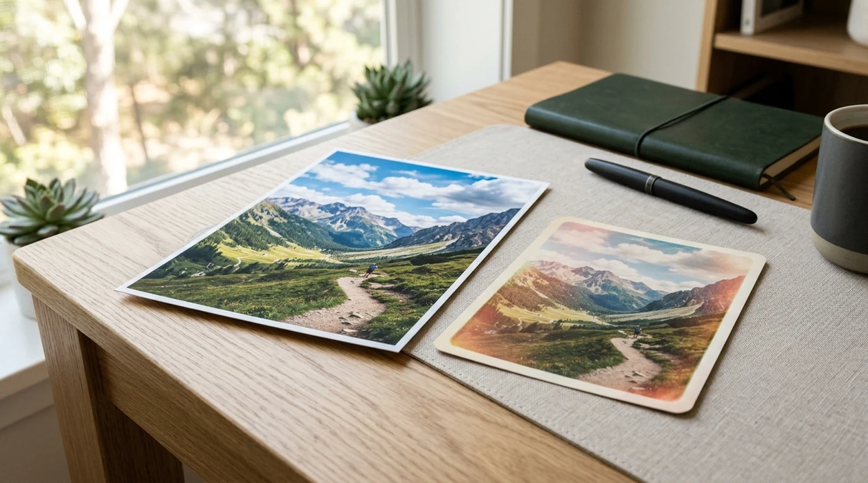 app that upscales images showing sharper enlarged photo result