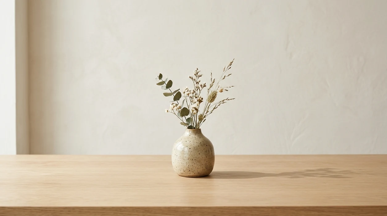 product photo extended with extra tabletop and wall space