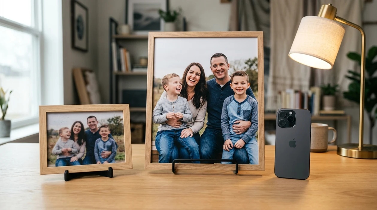 best ai image upscaler result showing a sharper enlarged family photo