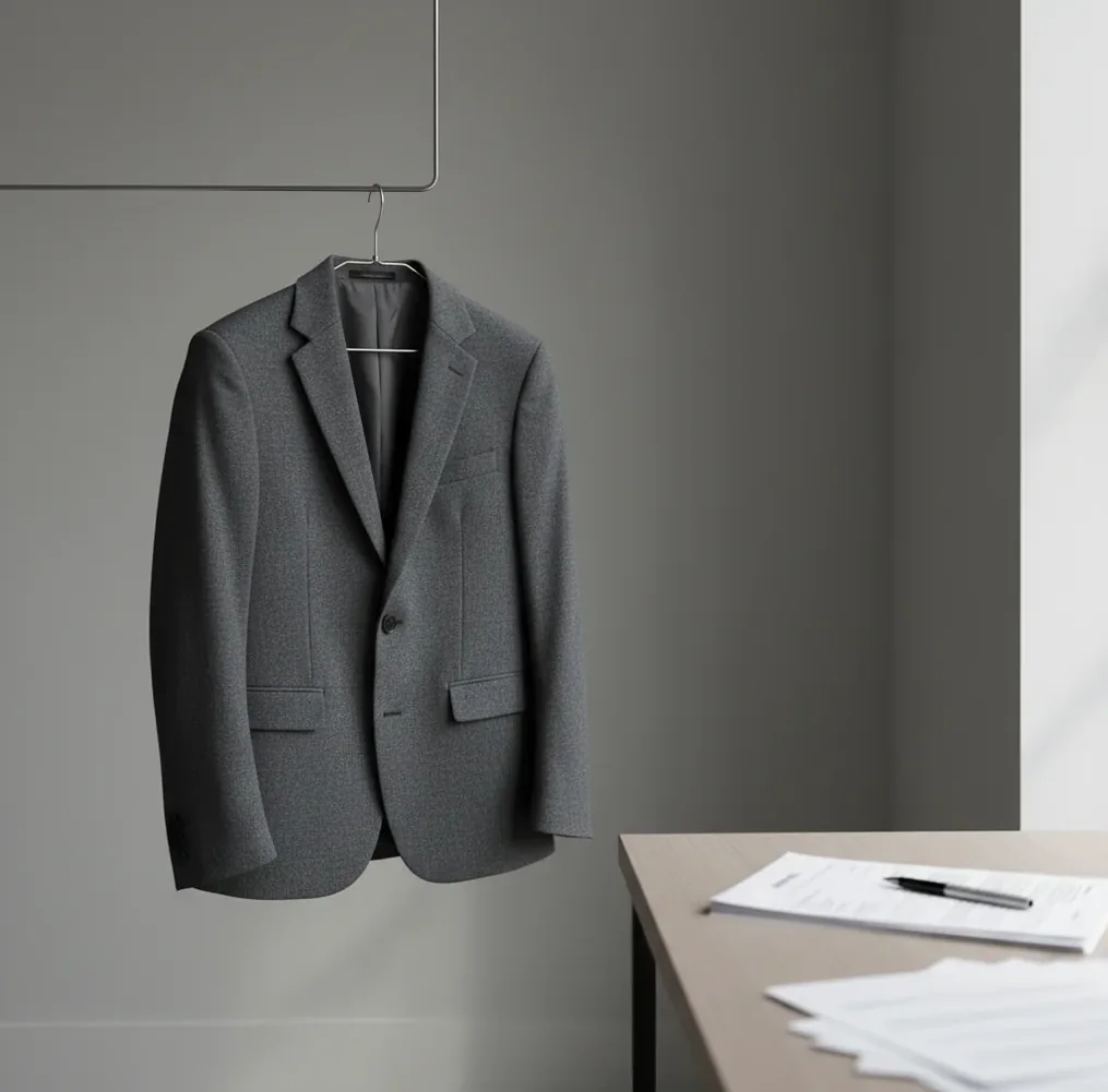 Professional AI-generated headshot framing with neutral background and natural lighting for job applications