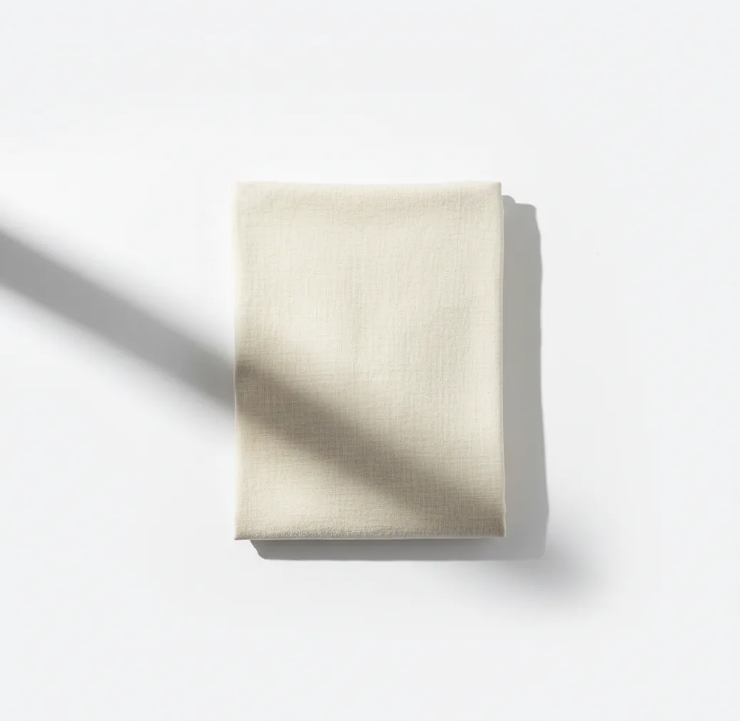 Flat-lay shirt on clean white background with soft shadow for marketplace listing photo