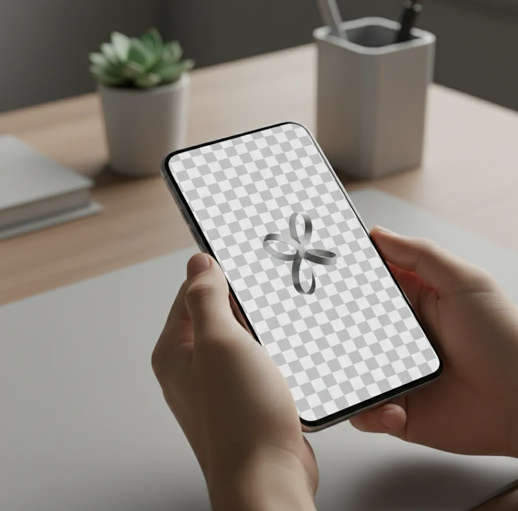 Phone screen showing a clean subject cutout after background removal in a photo editor app