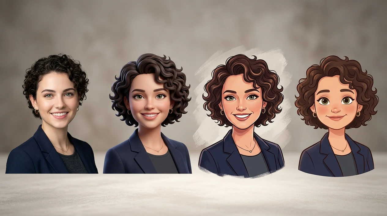 create avatar from photo results shown as polished profile portraits
