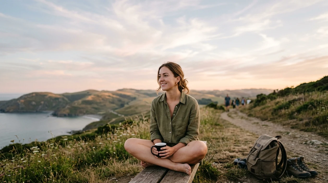 ai image extender app creating wider portrait background with natural sky