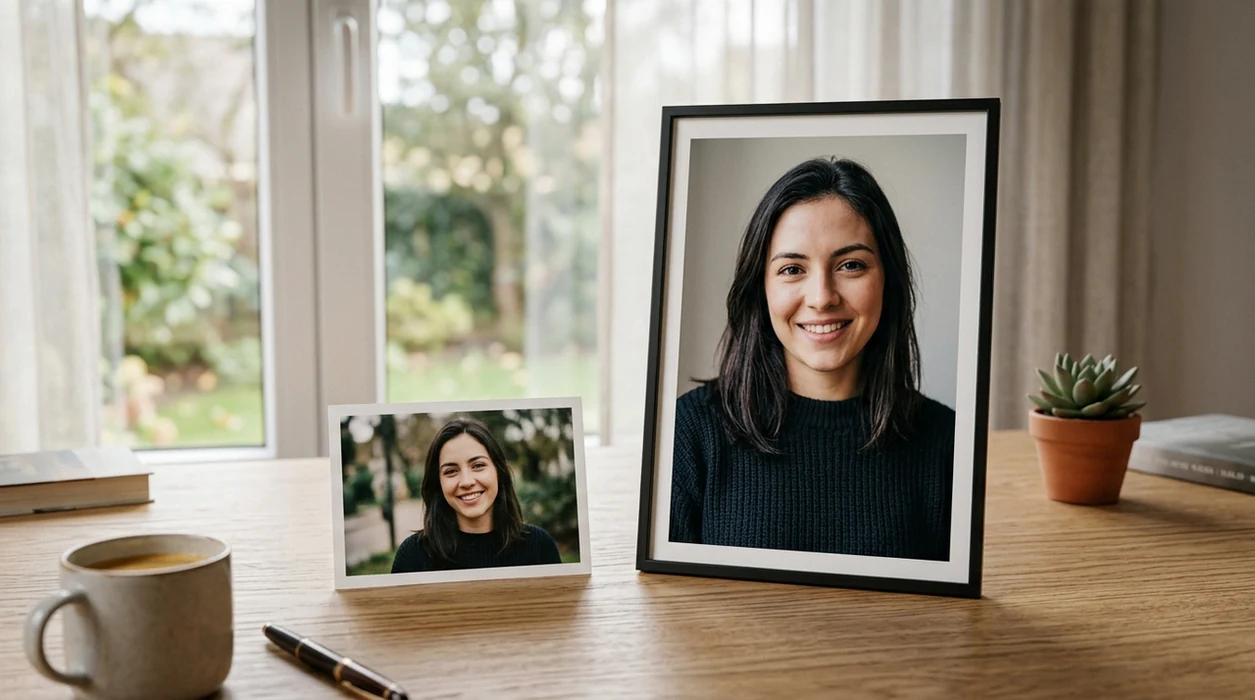 ai image upscaler app result showing sharper enlarged portrait photo