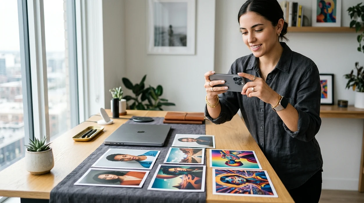 ai photo editor app outcomes with polished portraits and generated images