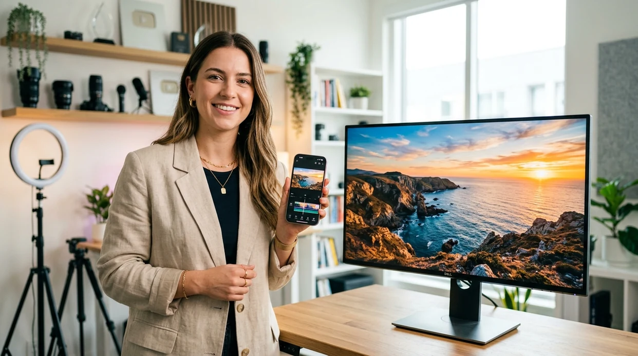 ai video enhancer app creating a sharper mobile video result