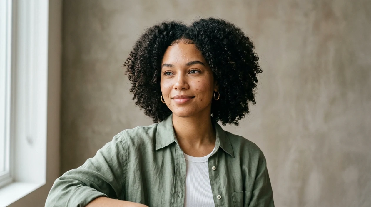 Portrait background cleanup with repaired hair edges and no visible halo