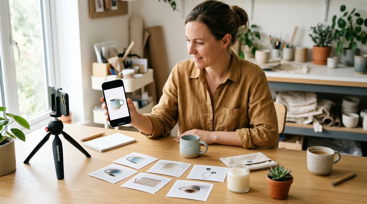 clean product photo edits prepared on an iPhone for online selling