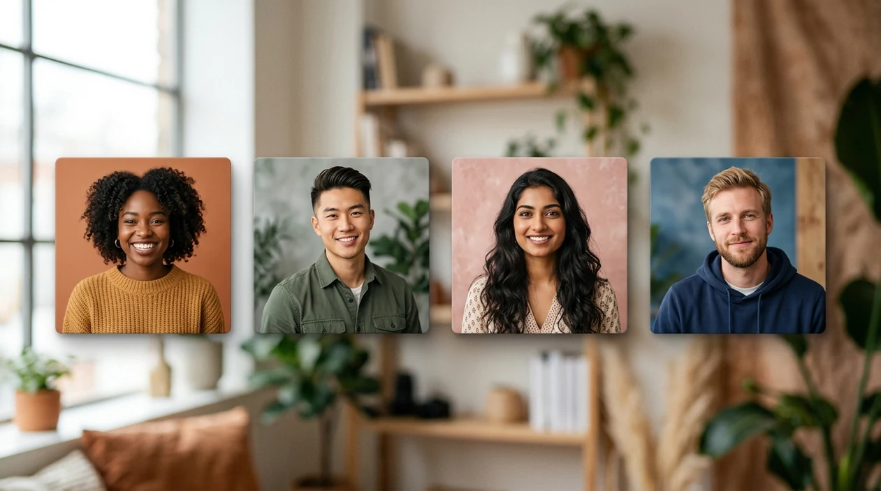 free pfp maker outputs with polished social avatar portraits