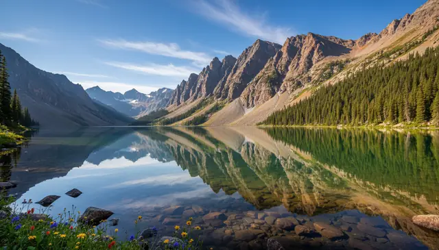 HD photo converter upgrading landscape to high definition with vivid colors and sharp detail