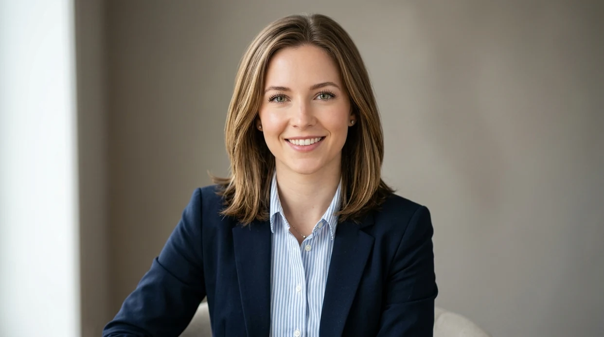 how to make ai headshots with a polished professional portrait result