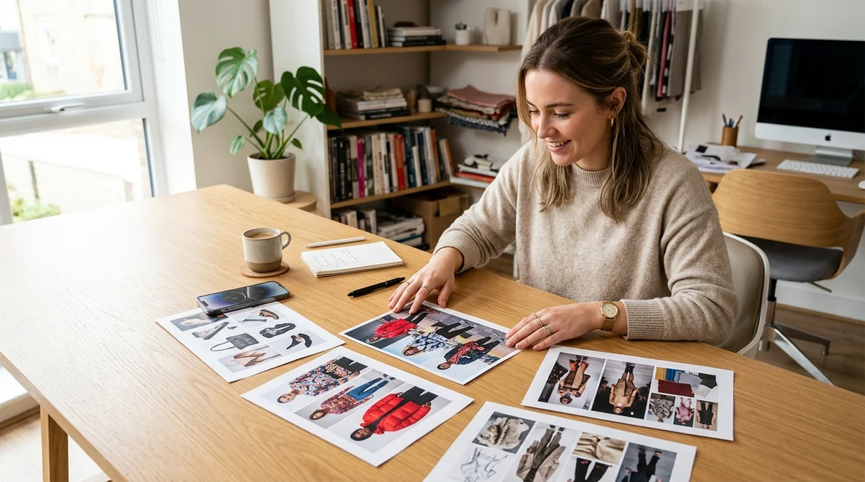 AI generated concept images reviewed in a modern creator workspace